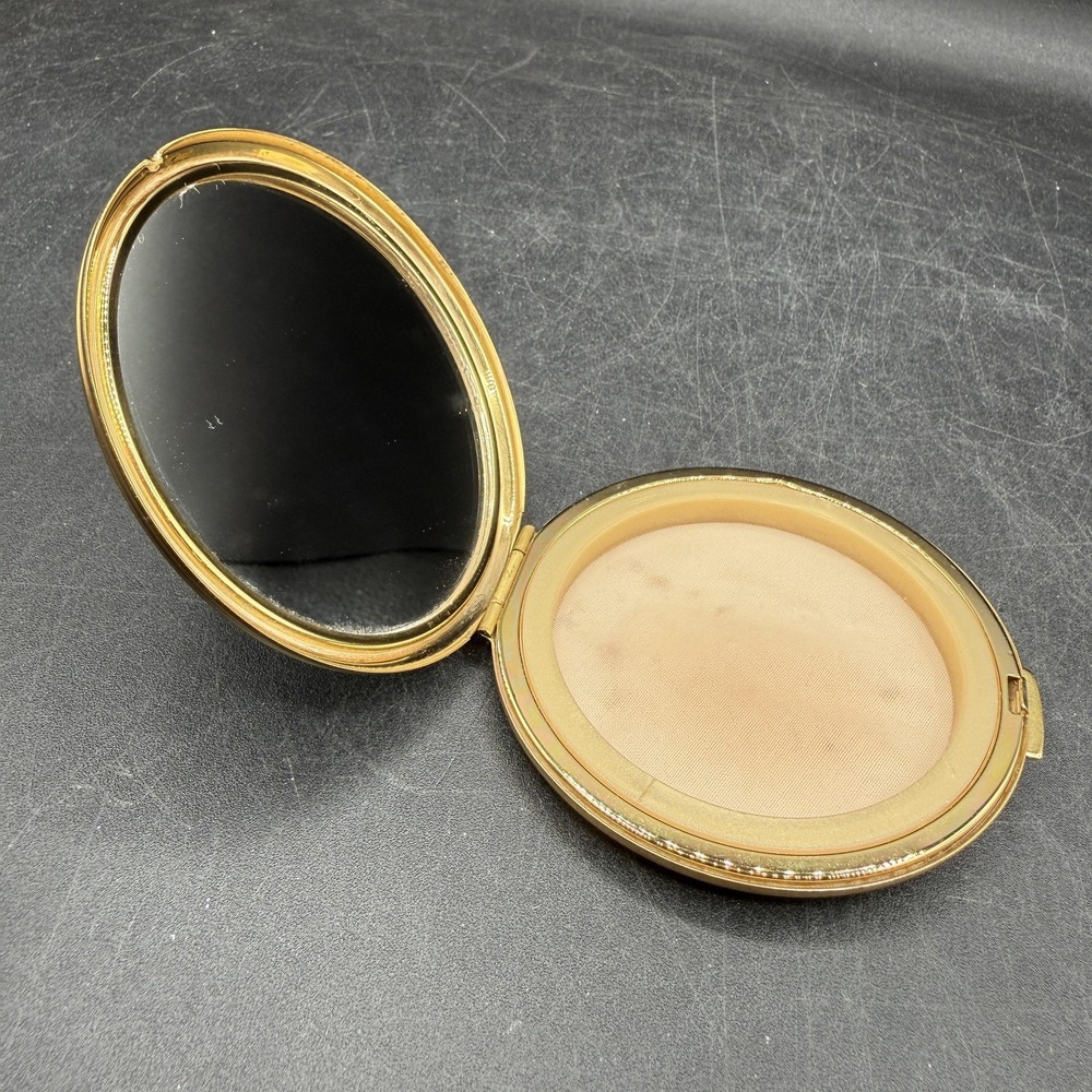 Vintage Stratton England Equestrian Horse Bit Powder Compact Mirror Round 3 In - Picture 7 of 14